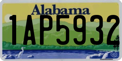 AL license plate 1AP5932