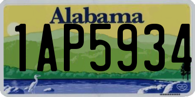 AL license plate 1AP5934