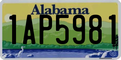 AL license plate 1AP5981