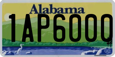 AL license plate 1AP6000