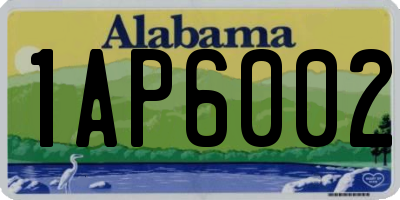 AL license plate 1AP6002