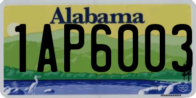 AL license plate 1AP6003