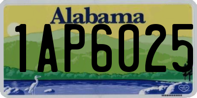 AL license plate 1AP6025
