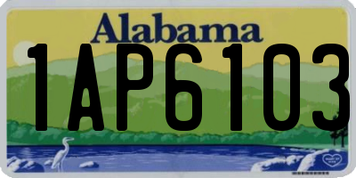 AL license plate 1AP6103