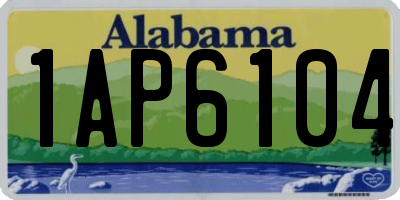 AL license plate 1AP6104