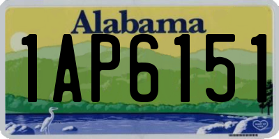 AL license plate 1AP6151