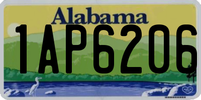 AL license plate 1AP6206