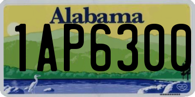 AL license plate 1AP6300