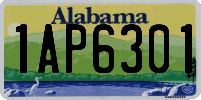 AL license plate 1AP6301