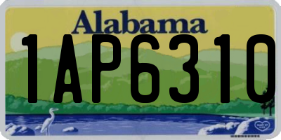 AL license plate 1AP6310