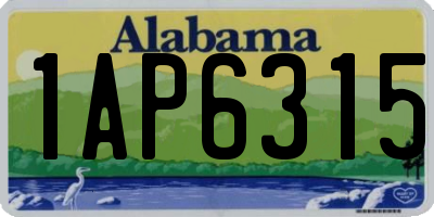 AL license plate 1AP6315