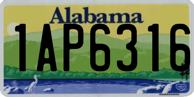 AL license plate 1AP6316