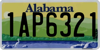 AL license plate 1AP6321