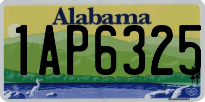 AL license plate 1AP6325