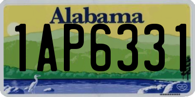 AL license plate 1AP6331