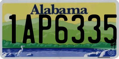 AL license plate 1AP6335