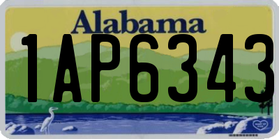 AL license plate 1AP6343