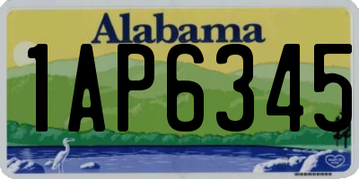 AL license plate 1AP6345