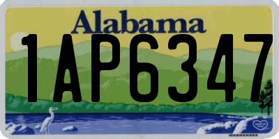 AL license plate 1AP6347