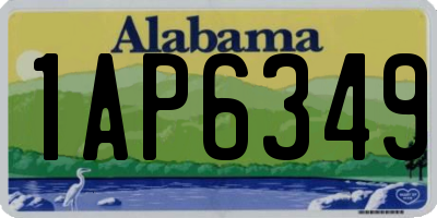 AL license plate 1AP6349