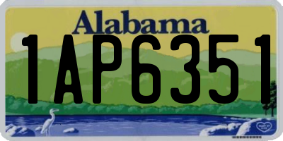 AL license plate 1AP6351