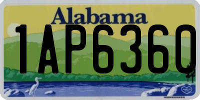 AL license plate 1AP6360