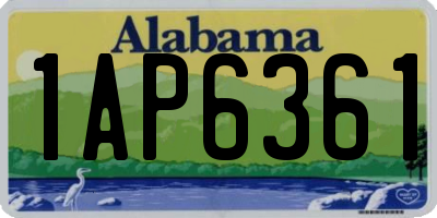 AL license plate 1AP6361