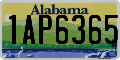 AL license plate 1AP6365