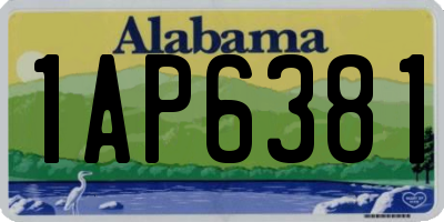 AL license plate 1AP6381