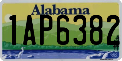 AL license plate 1AP6382