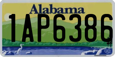 AL license plate 1AP6386