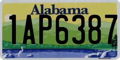 AL license plate 1AP6387