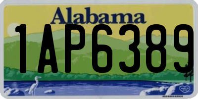 AL license plate 1AP6389