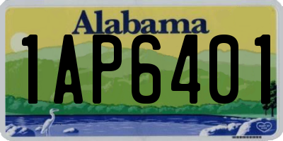 AL license plate 1AP6401
