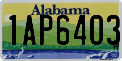 AL license plate 1AP6403