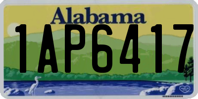 AL license plate 1AP6417
