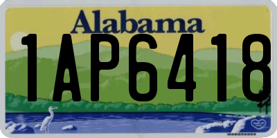 AL license plate 1AP6418