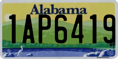 AL license plate 1AP6419