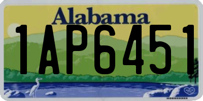 AL license plate 1AP6451