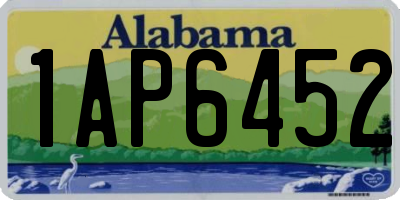 AL license plate 1AP6452
