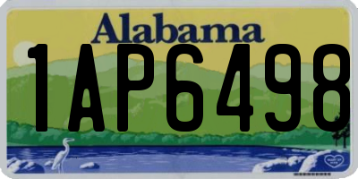 AL license plate 1AP6498