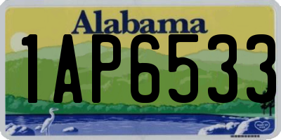 AL license plate 1AP6533