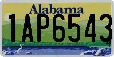 AL license plate 1AP6543