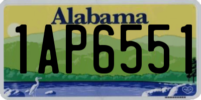 AL license plate 1AP6551