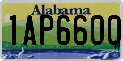 AL license plate 1AP6600