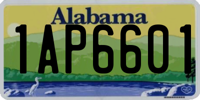AL license plate 1AP6601
