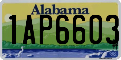 AL license plate 1AP6603