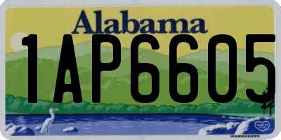 AL license plate 1AP6605