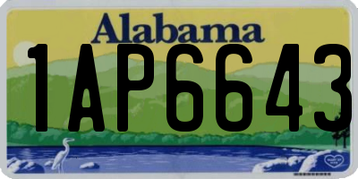 AL license plate 1AP6643
