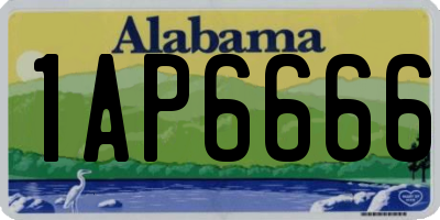 AL license plate 1AP6666